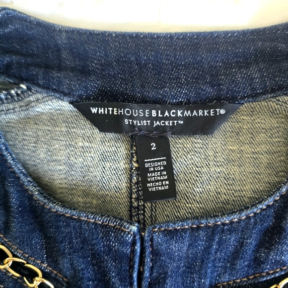 WHBM Stylist Denim Chain Jacket from White House Black Market - Picture 6 of 12